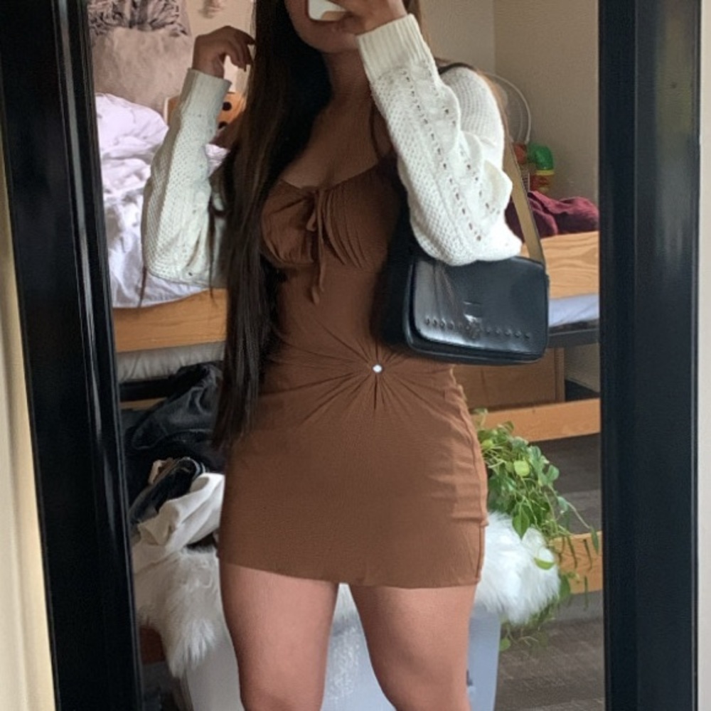 Brown Mini Dress